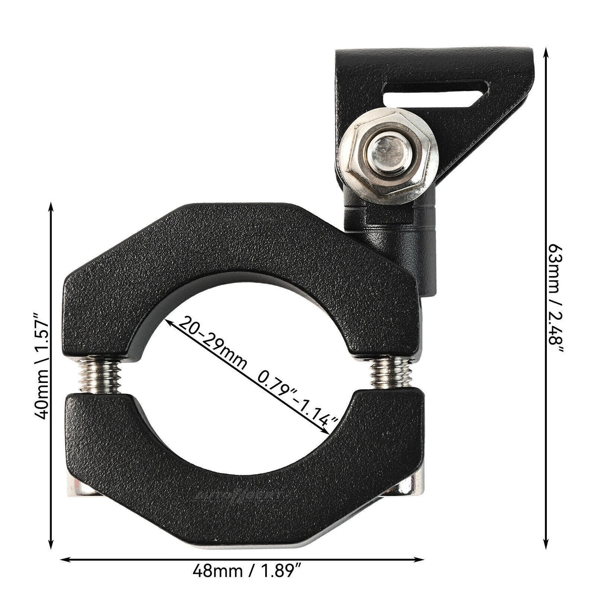 2X CNC Motorcycle Mount Brackets Holder Clamp 18mm-30mm Headlight Fog Spot Light