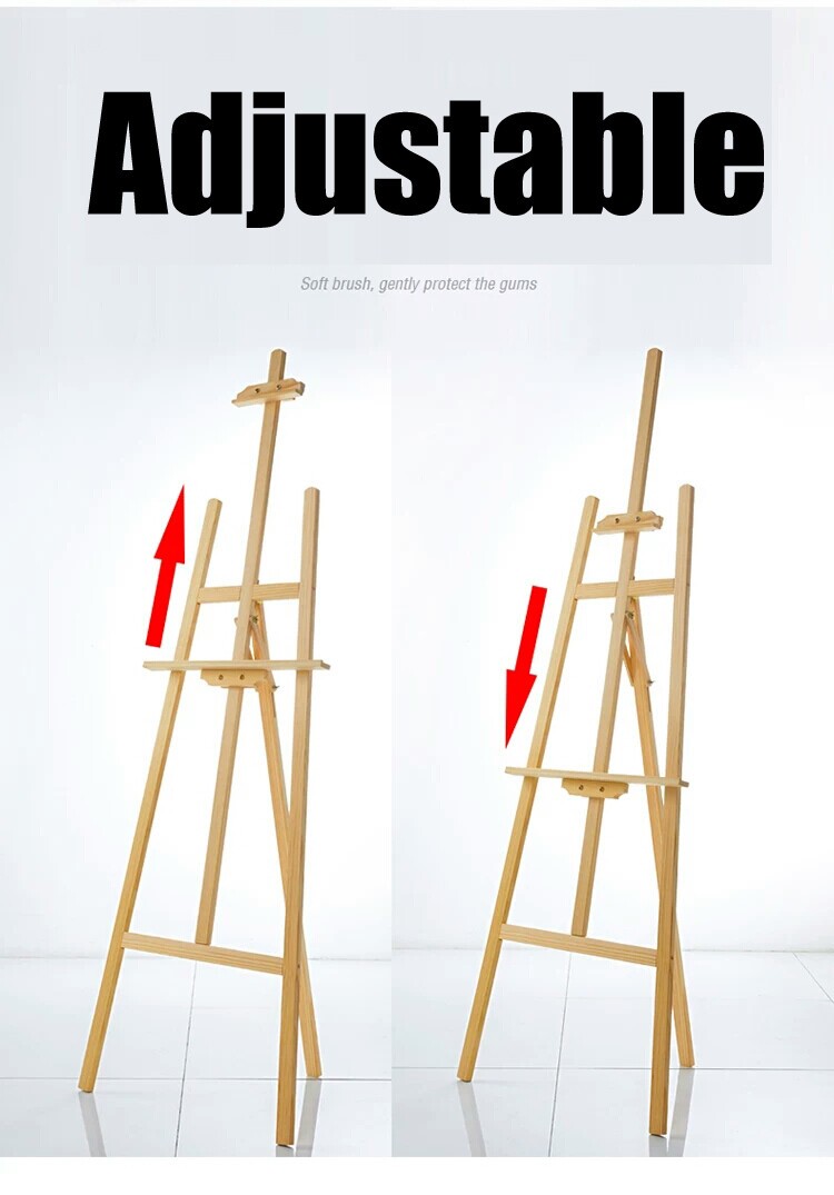 5ft 1500mm Wooden Pine Tripod Studio Canvas Easel Art Stand Wood Easel A2 A3