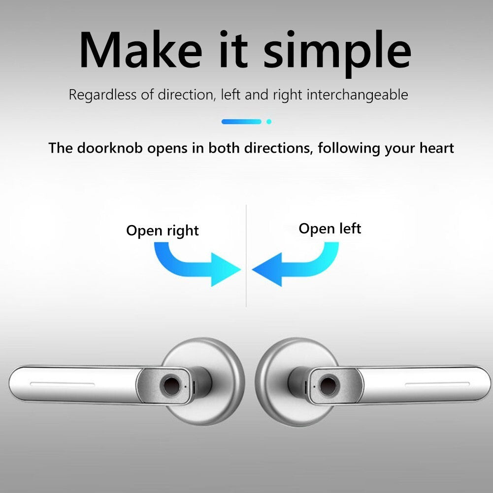 Smart Fingerprint Door Lock Security Electronic Door Lock Biometric Door Handle