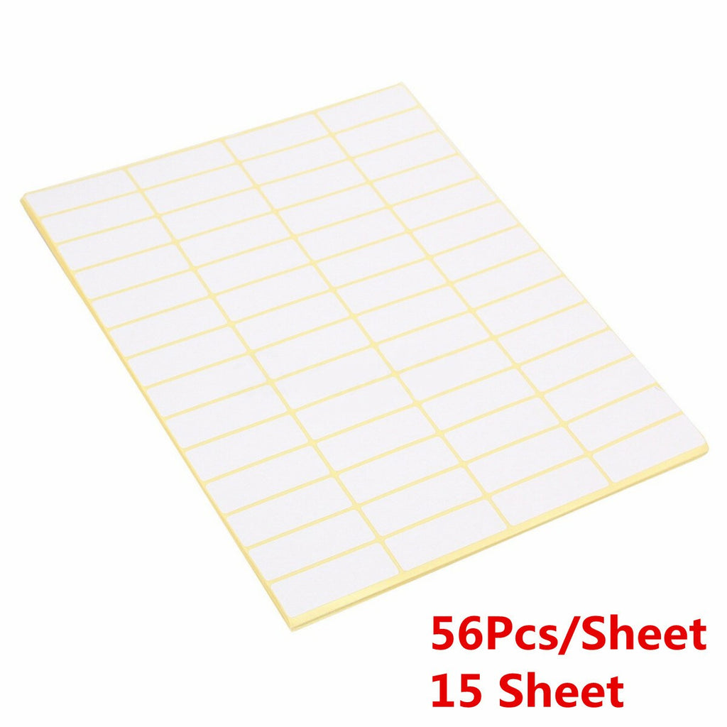 840 White Sticky Labels 13x38 mm Price Stickers Name Tags Blank Self Adhesive