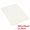 840 White Sticky Labels 13x38 mm Price Stickers Name Tags Blank Self Adhesive
