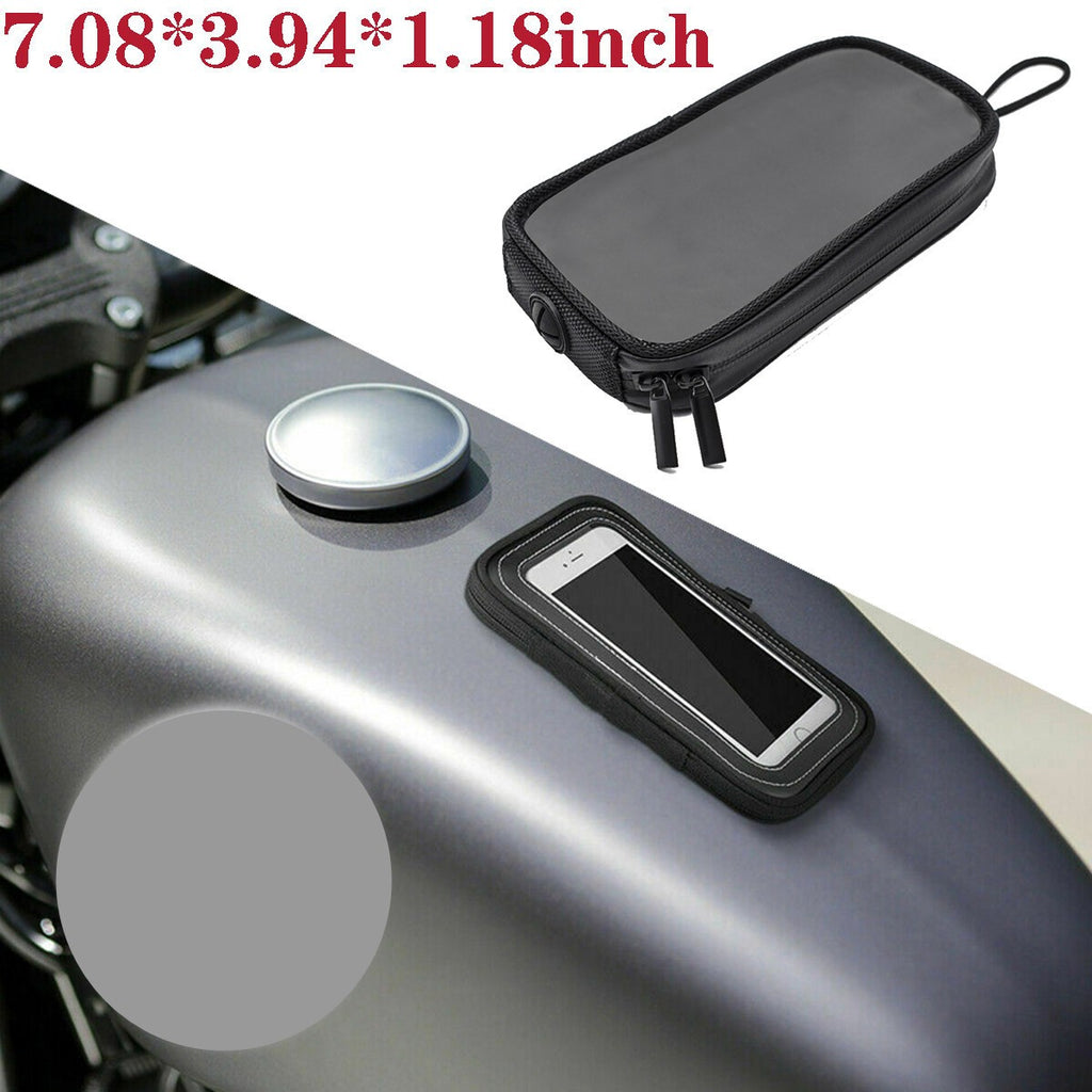 Motorcycle Phone Bag Magnetic Fuel Tank Case GPS Cell Phone Mount Holder Black