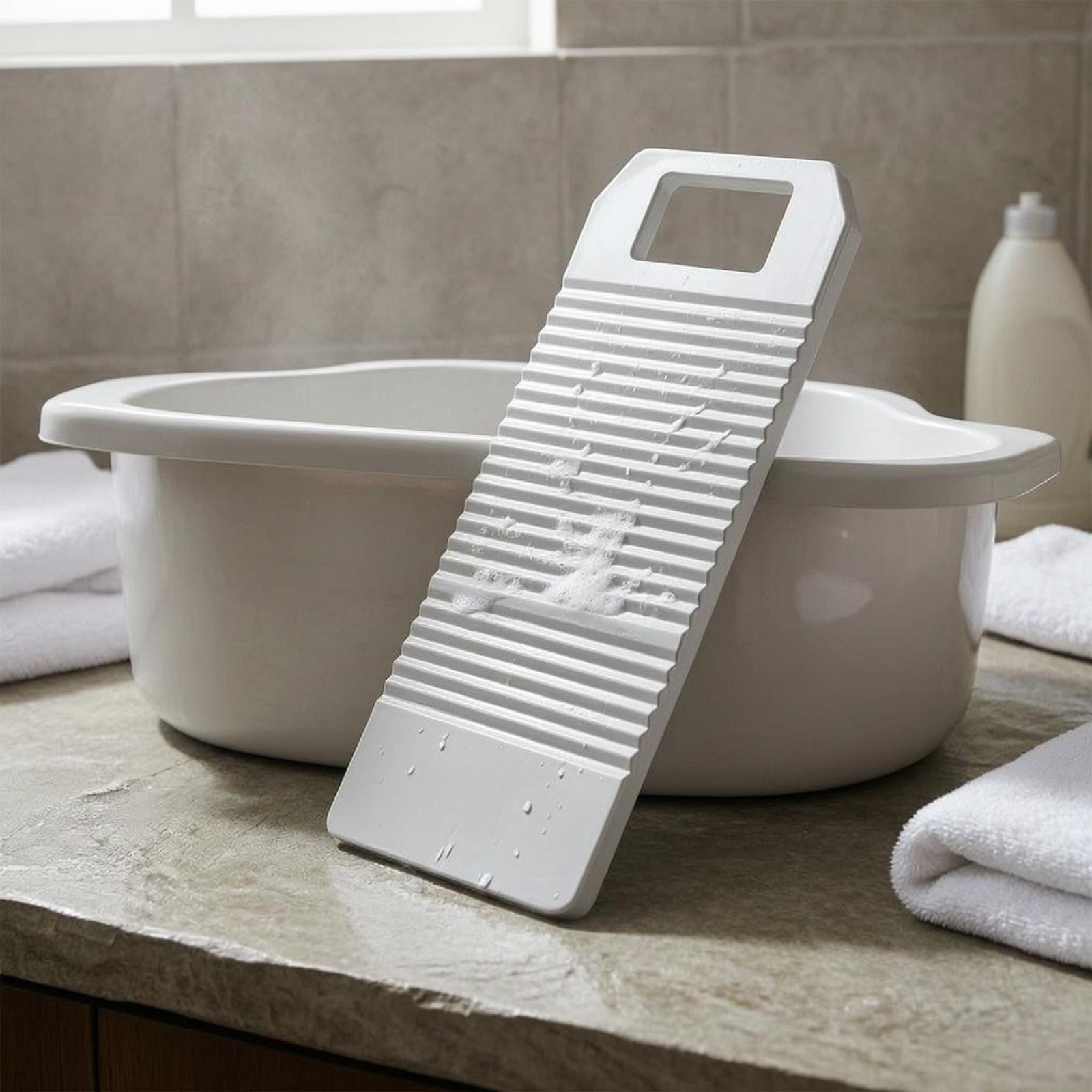 Washboard Basin Thickened Laundry Basin Textured for Soaking Clothes