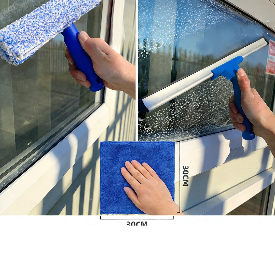 14" Rubber Squeegee Blade Wiper for Window Shower Screen Glass Washing Tool
