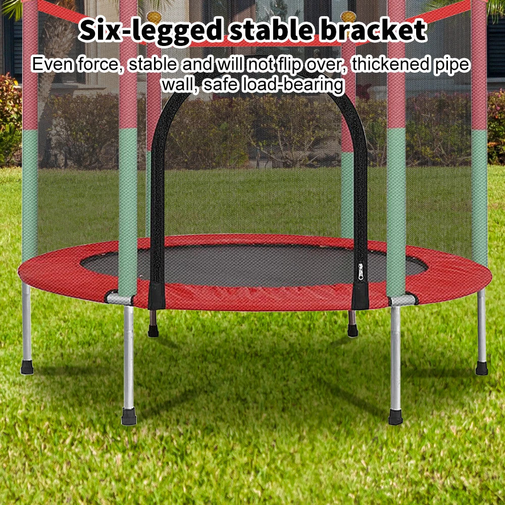 OUTDOOR TRAMPOLINE 5FT WITH SAFETY ENCLOSURE FOR KIDS