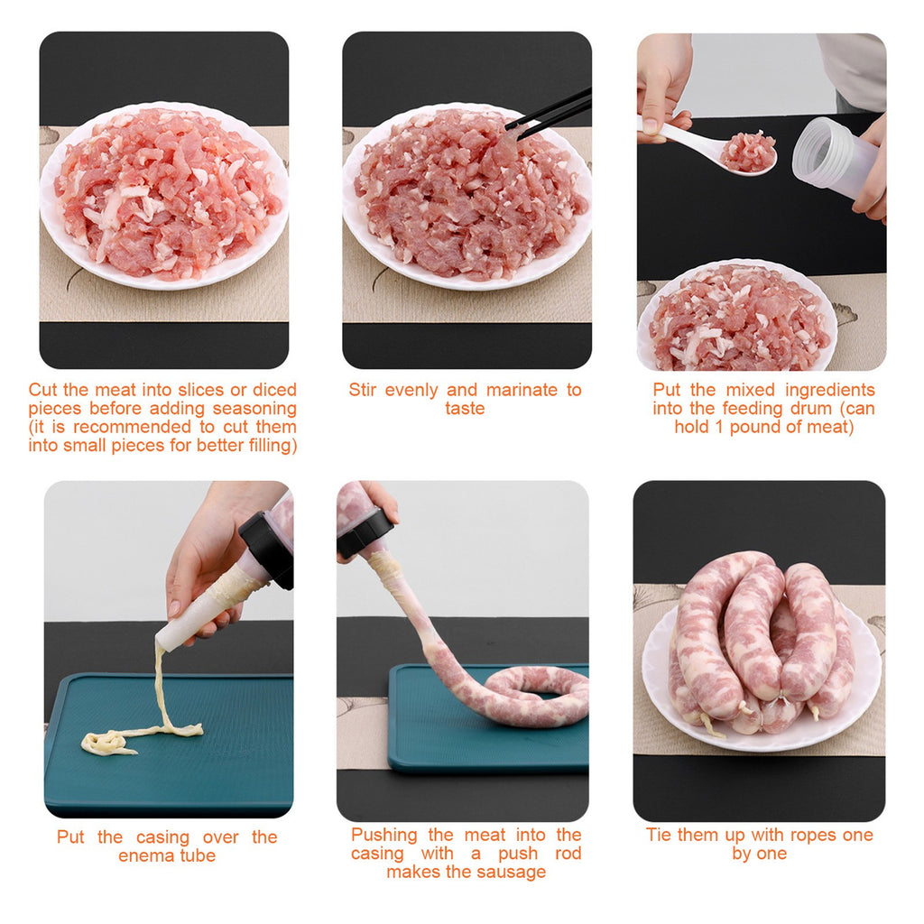 Food Grade Quality Manual Sausage Maker Meat Stuffer Filler Hand Operated Salami