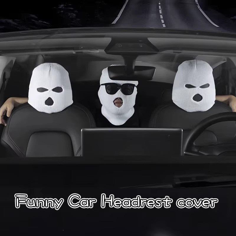1pc Funny Car Seat Headrest Cover-Auto Interior Decoration Protector Universal