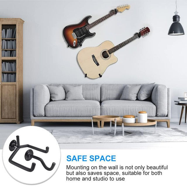 Guitar Wall Mount Horizontal Hanger Acoustic Electric Guitar Hooks Wall Bracket