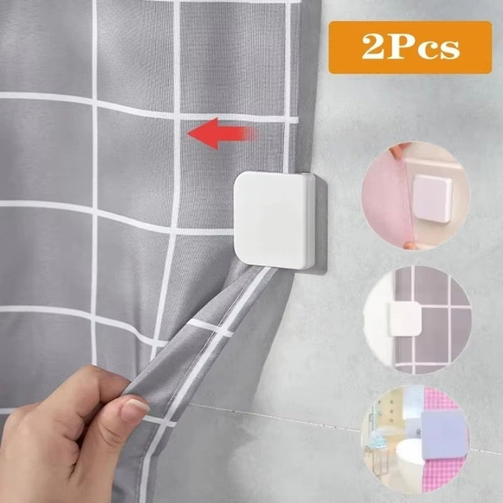 4Pcs ABS Shower Curtain Clips Windproof Wind Fixed Hook  Bathroom