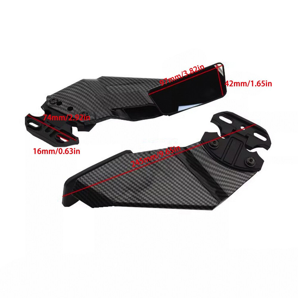 Motorcycle Bike Wing Rear View Side Mirror For Kawasaki Ninja Yamaha Honda