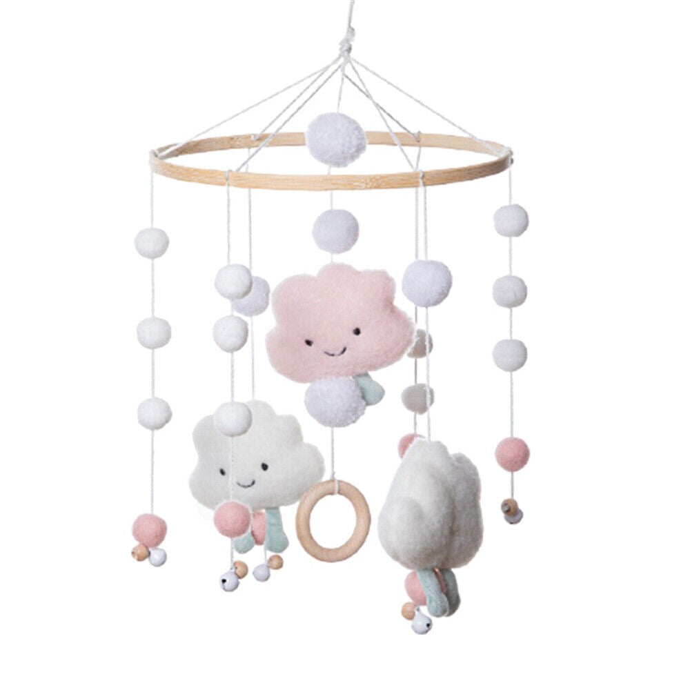 Baby Bed Plush Chime Cloud Wind Baby Crib Toy  Hanging Wind Chime Bell Decor