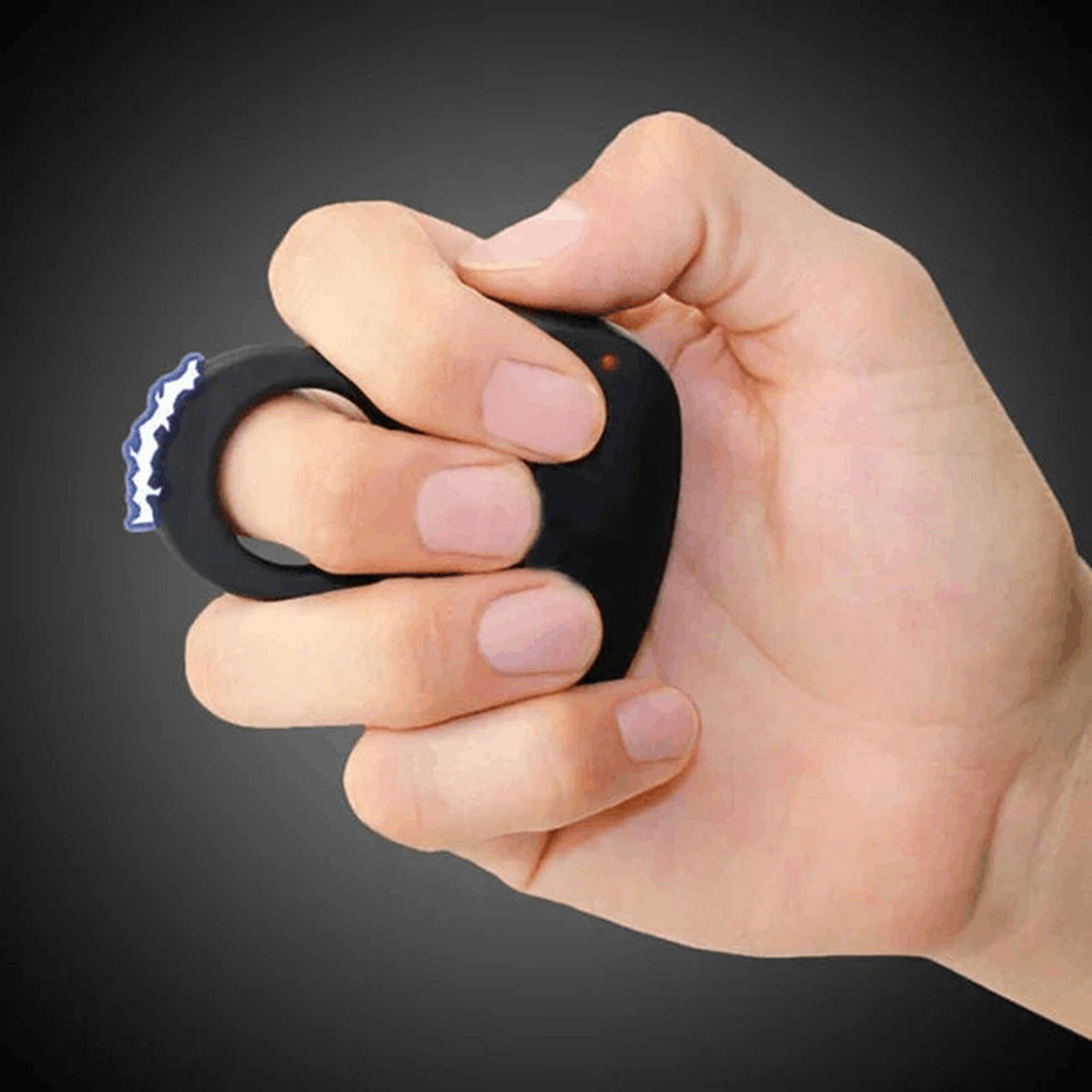 Electric Ring Toy Self Finger Set Toy Thorn Ring 18 Creative Toy [Black]