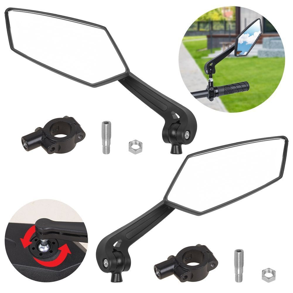 2X Bicycle Handlebar Wing Rear View Mirror Mobility Scooter Mountain Bike MTB