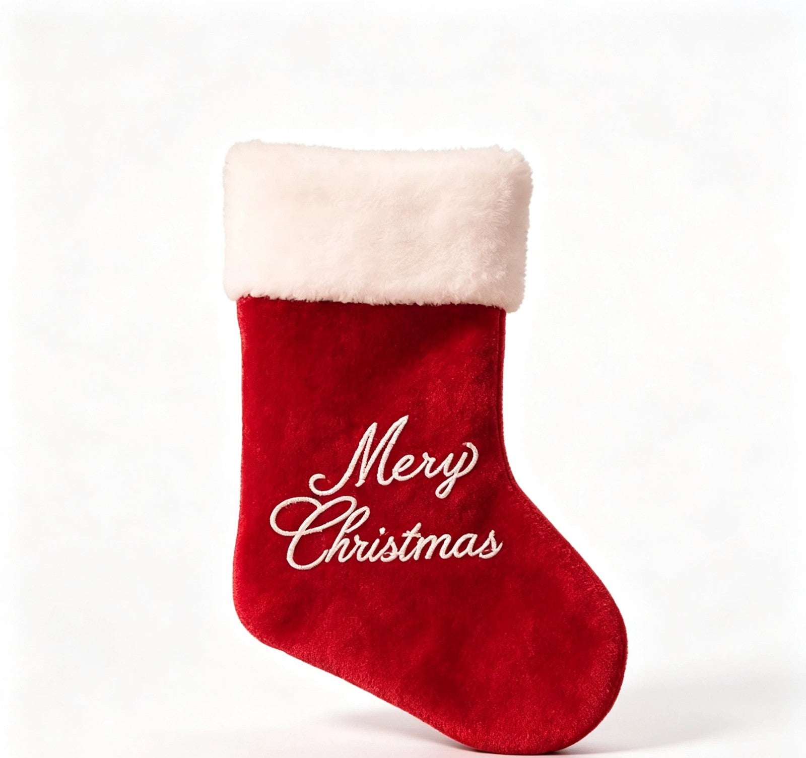 2pcs Red Velvet Merry Christmas Santa Stocking Sack Sock Gifts Bags