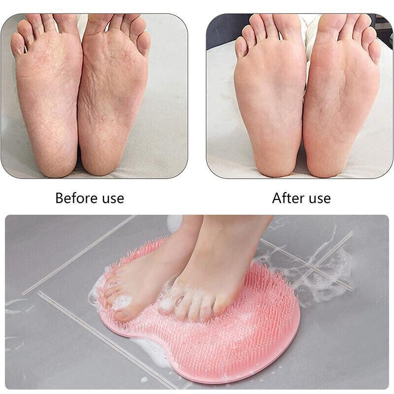 Shower Foot Mat Exfoliating Scrubber Relaxation Bathing Scrub Pad Massager UK