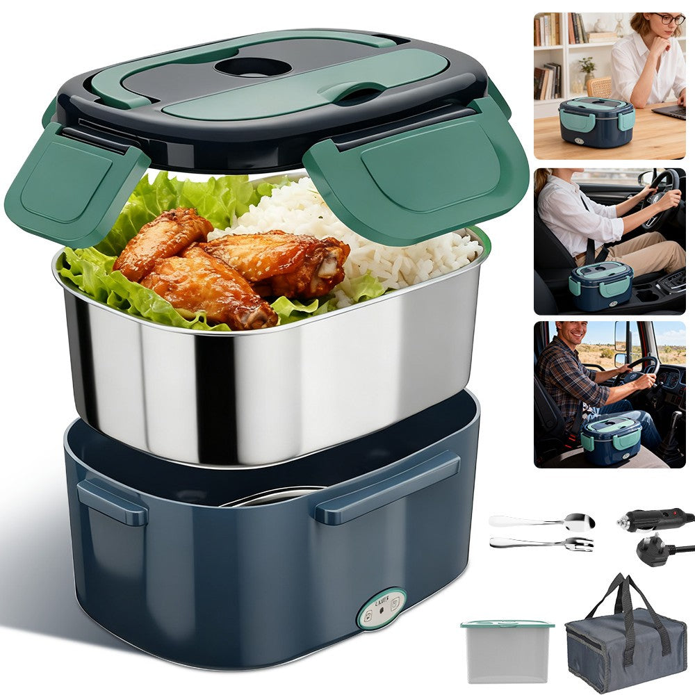 Portable Electric Heated Lunch Box Food Warmer Lunch Bento Box 12V/24V Car UK