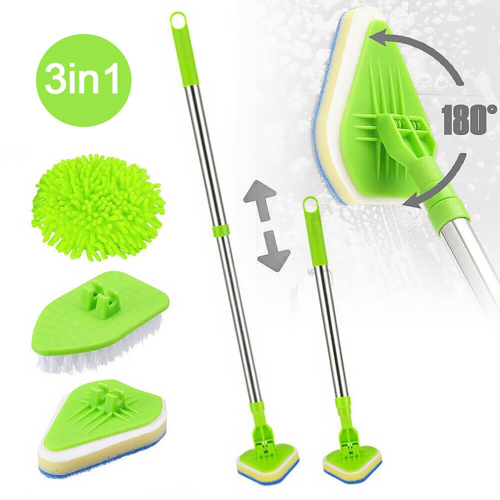 Bathroom Mop Bath Shower Screen Tile Cleaning Kit Floor Cleaner Tool Scrubber