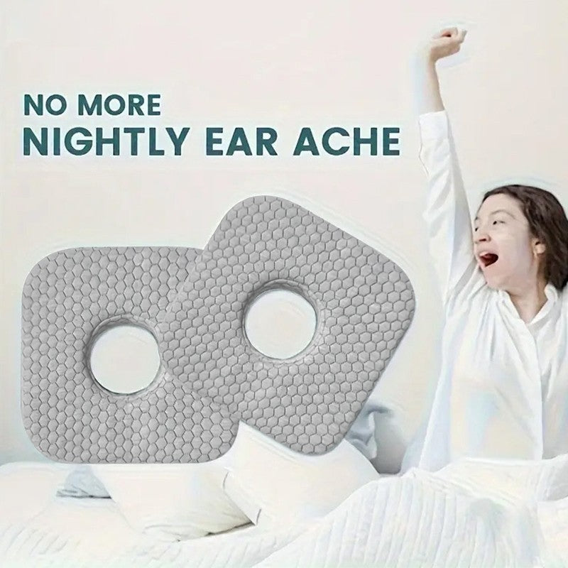 Ear Piercing Pillow Memory Foam Pillow Side Sleeper with Hole Relief Ears Pain