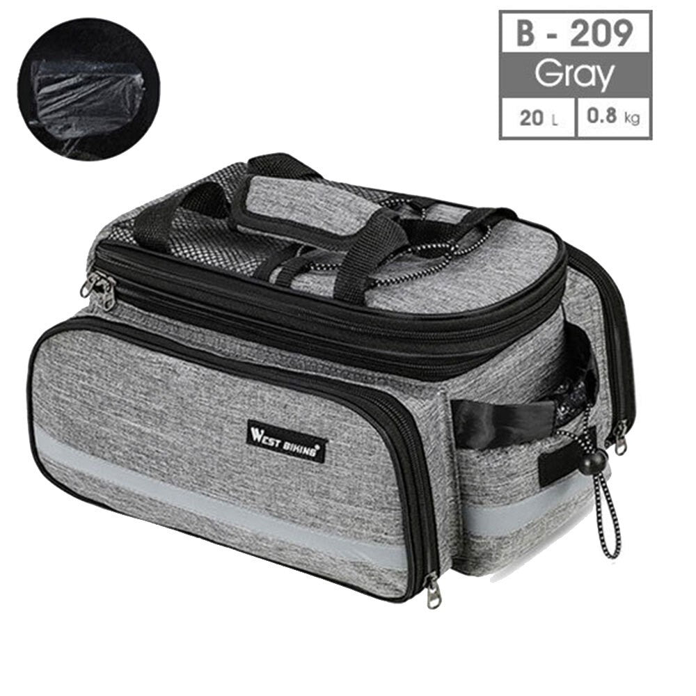 Waterproof Cycling Bicycle Touring Trunk Bag Bike Pannier Bag Rear Rack Bag