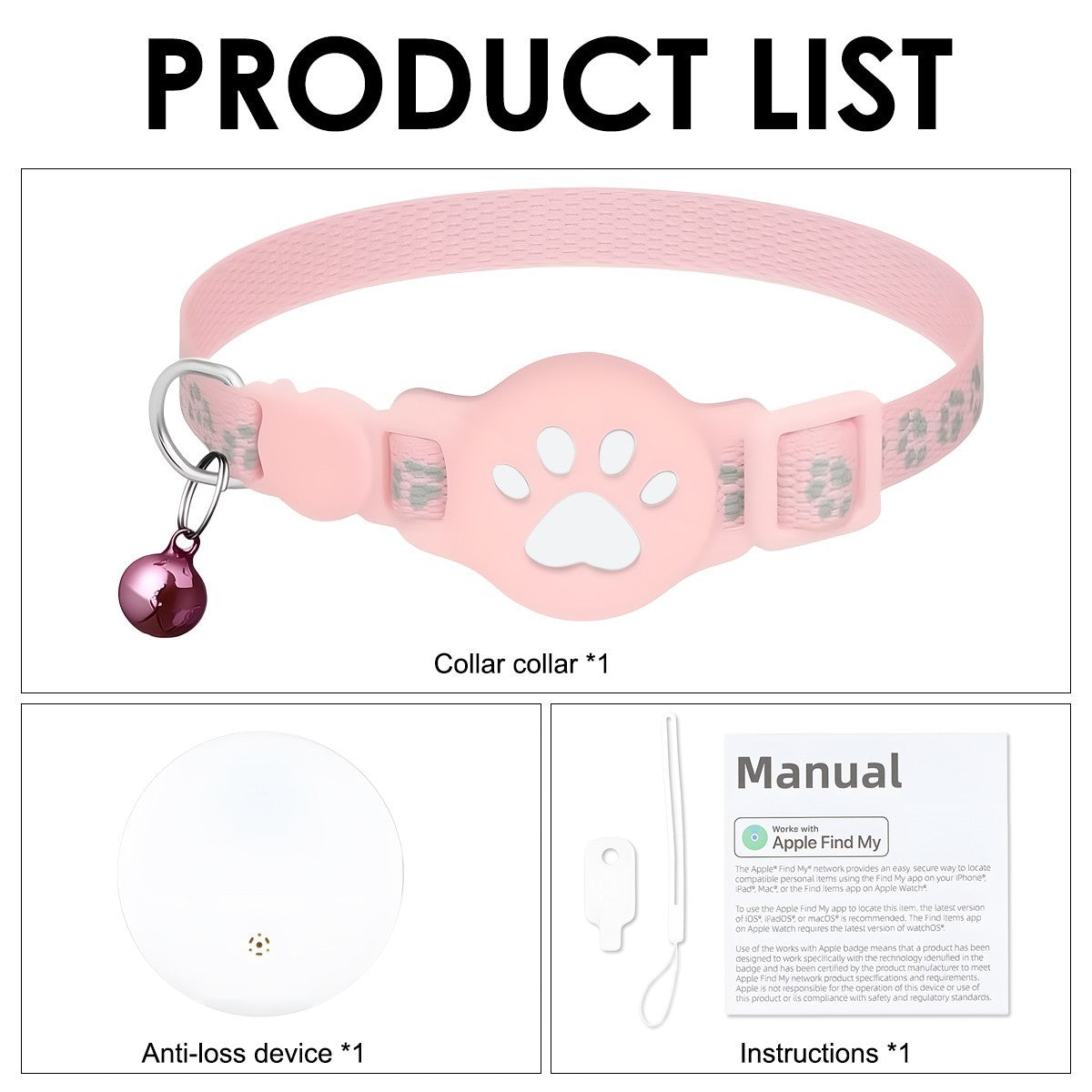 Cat Tracker Finder GPS Collar Waterproof Electronic Pet Locator for iOS Android