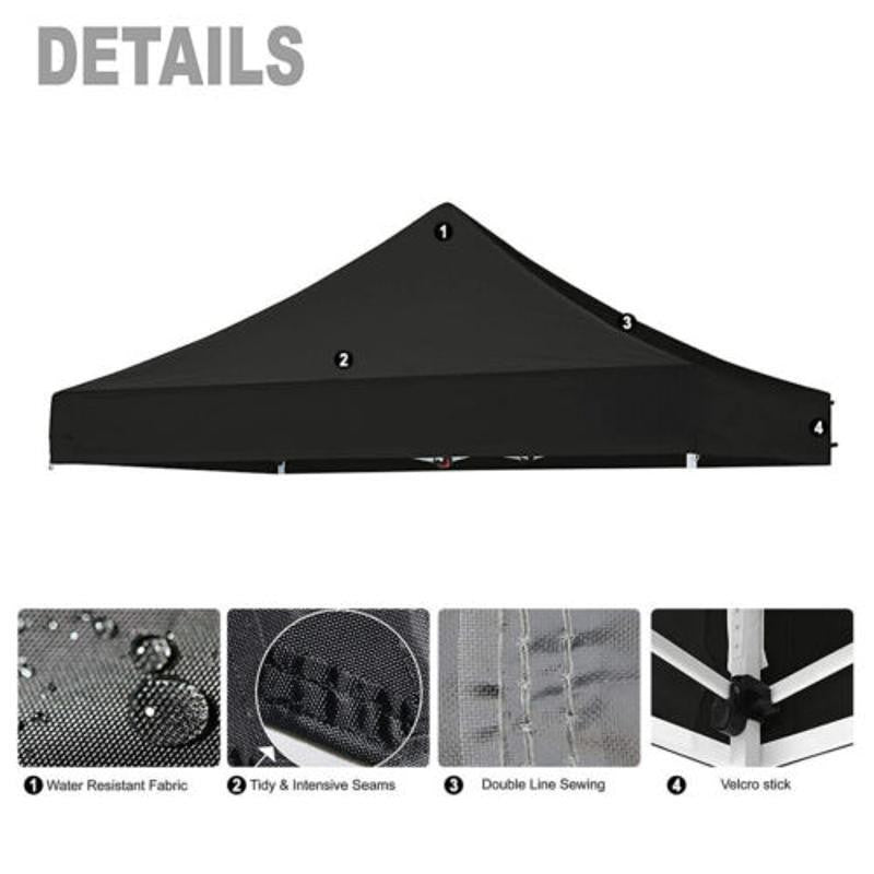 2x2m/3x3m Garden BBQ Gazebo Top Cover Roof Replacement Fabric Tent Canopy UK