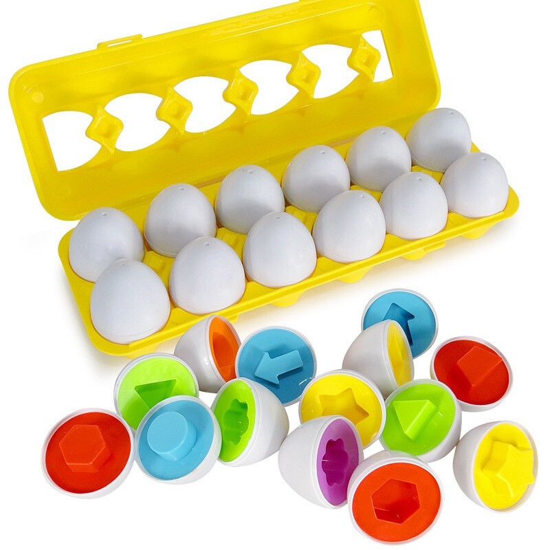 12x Matching Eggs Colour Children Toy Montessori Sensory Educational Kids Puzzle
