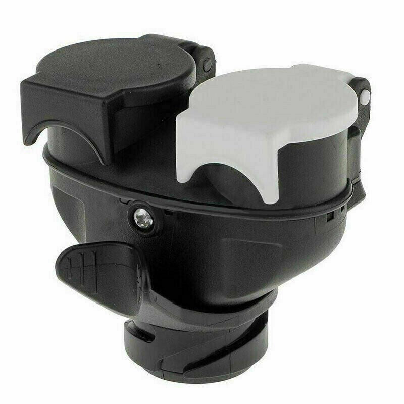 13 Pin To 7 Pin Twin N & S Short Towing Socket Adapter Trailer Caravan Lead Euro