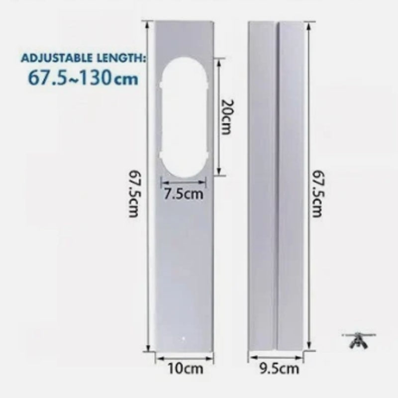 Portable Air Conditioner Window Kit Adjustable Slide Plate Exhaust Hose Adapter