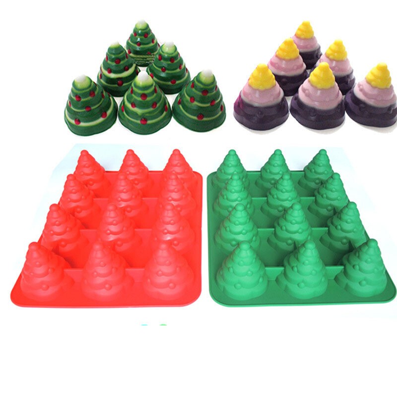 3D Christmas Tree Silicone Cake Chocolate Baking Mold Fondant Candle Soap Mould