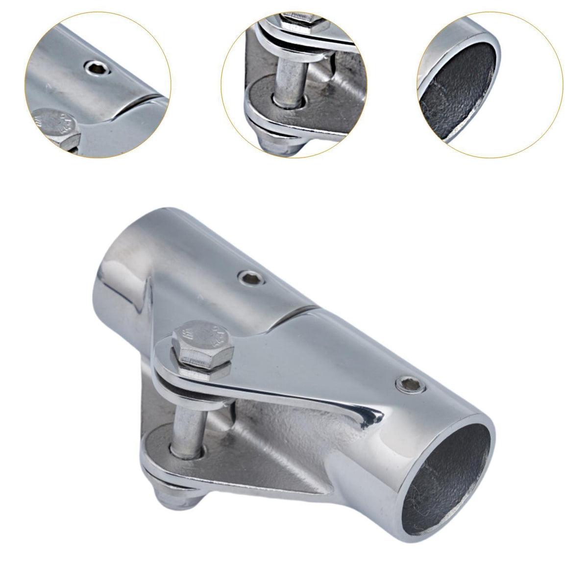 Hinge Mount Coupling Tube Joint Connector Parts Folding Boat Pipe Connector Tube