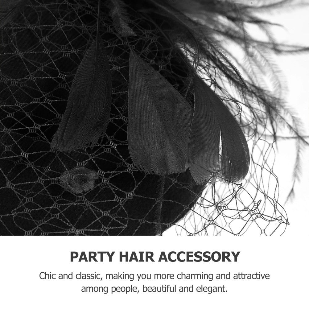 Funeral Veil Fascinator for Women Lady Wedding Headwear Hair Accessories