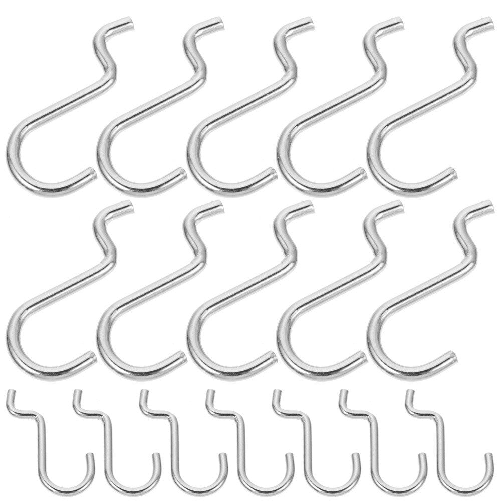 20pcs Metal Pegboard Hooks Garage Pegboard Board Hooks Shop Hanging Hooks