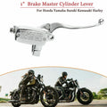 Motorcycle 1" Handlebar Chrome Hydraulic Brake Master Cylinder Lever Universal