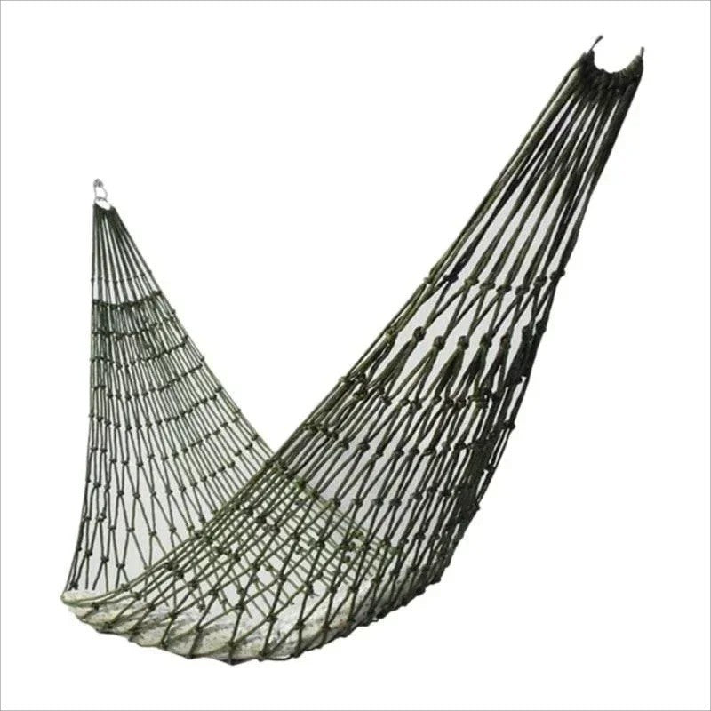 Nylon Rope Hammock Outdoor Sleeping Net Bed Portable Camping Garden Beach Yard