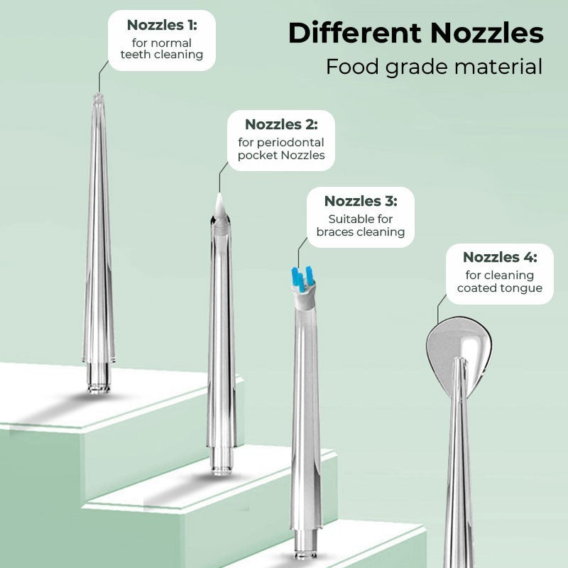 Cordless Dental Water Flosser with Jet 4 Tips Floss Oral Cleaner Irrigator Teeth
