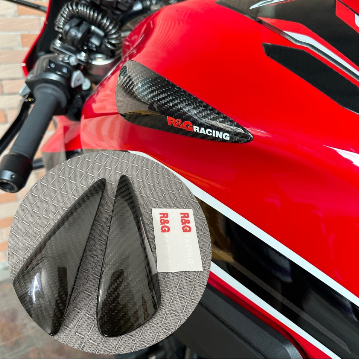 For Honda CBR650R/CB650R 19-24 Carbon fiber fuel tank Slider protective cover