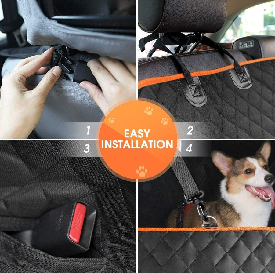 Dog Car Seat Cover Pet Back Seat Hammock Safety Protector Waterproof Non Slip UK