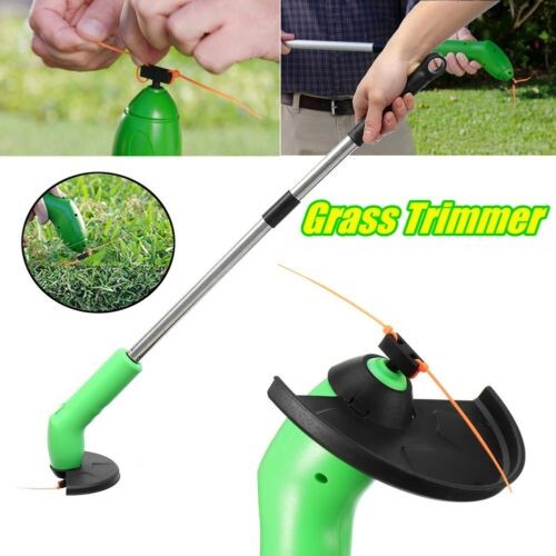 Electric Cordless Grass Trimmer Garden Weed Strimmer Cutter Mini Handheld Tool~~