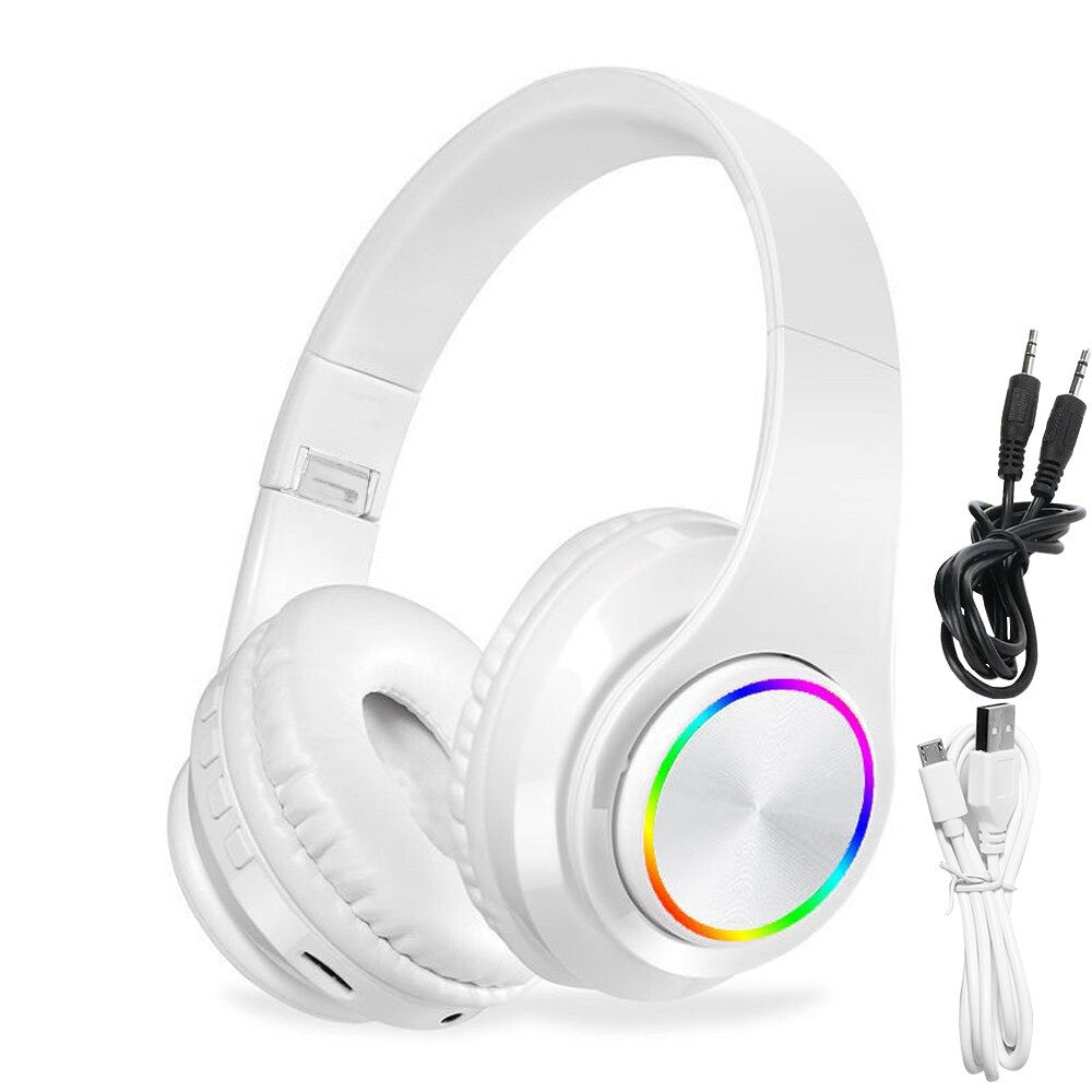 Wireless Bluetooth 5.1 Headphones Noise Cancelling Over-Ear Stereo Earphones UK~
