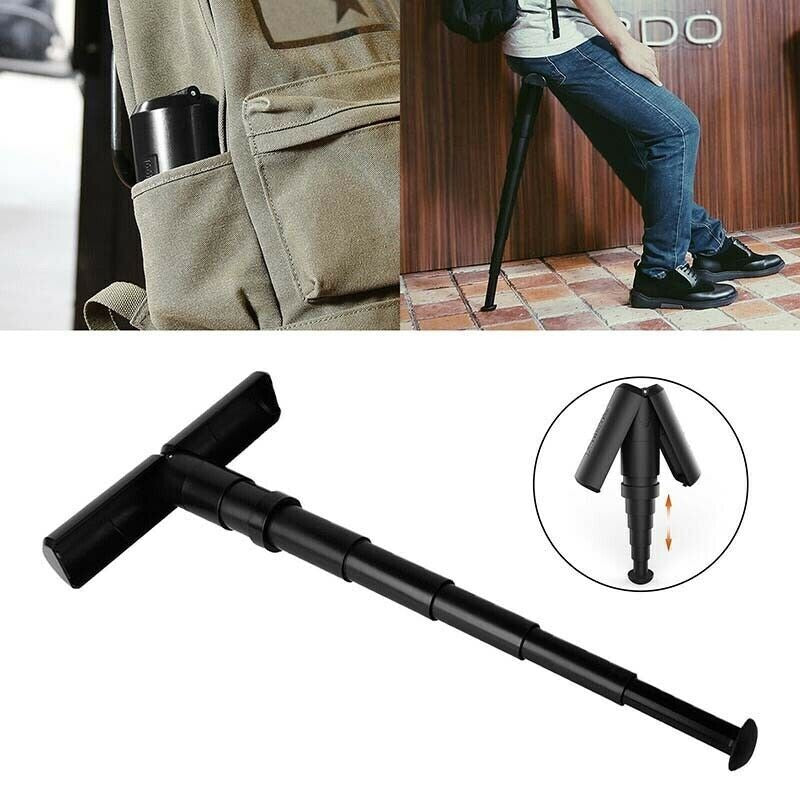 Folding Stool Walking Stick Seat Single Leg Hiking Chair Portable Retractable