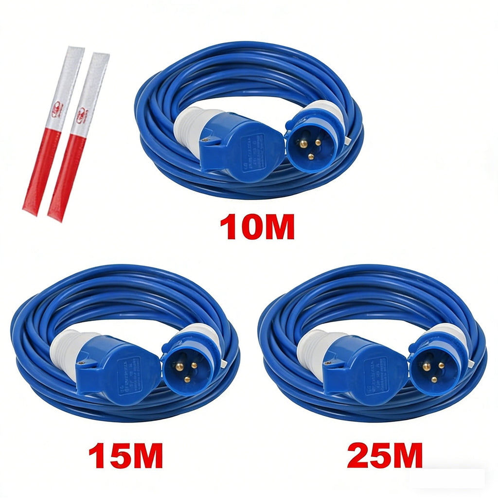 CARAVAN MOTORHOME CAMP SITE HEAVY DUTY 16A 240V MAINS HOOK UP CABLE LEAD UK MADE