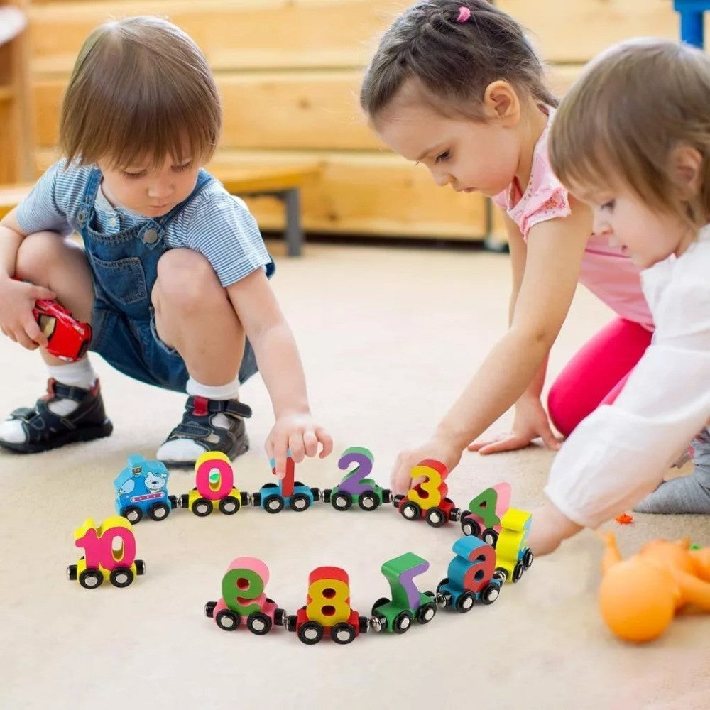 1set Colorful Early Educational Toys Magnetic Number Train Set  Kids