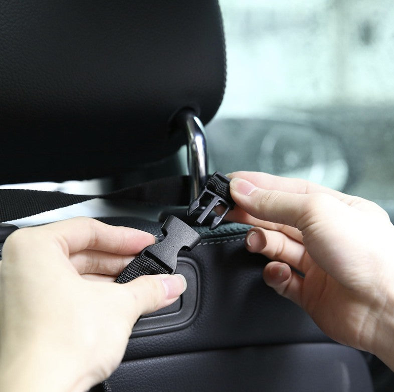Car Bin Seat Back Trash Garbage Holder Hanging Waste Basket Storage Organizer