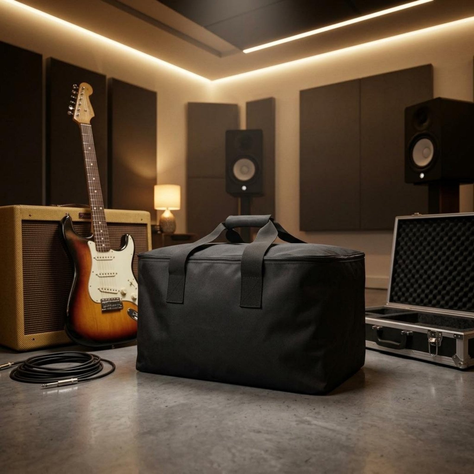 Guitar Amp Bag Rugged Nylon Exterior Custom Padded Equipment Bag for Travel