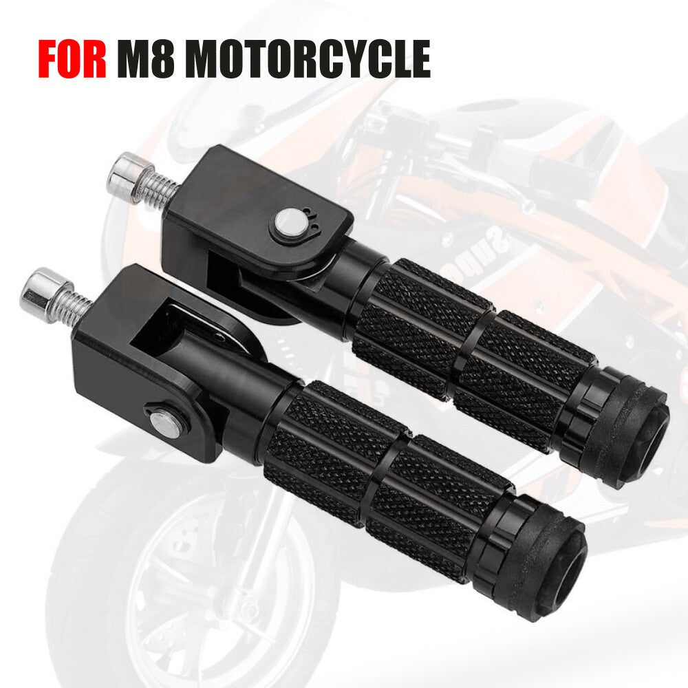 Motorcycle Rear Footpegs Footrests Foot Pegs Rests Foldable Passenger Pedal 90°