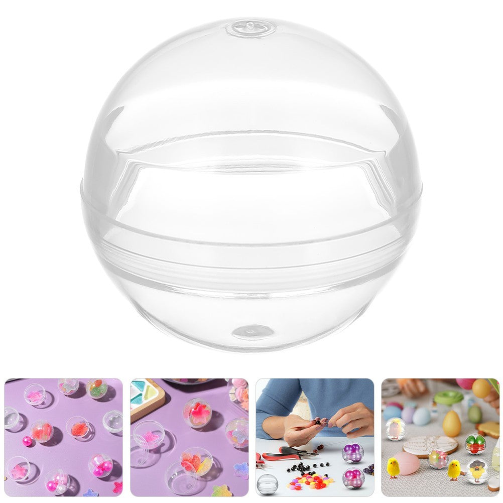 100 Pcs Fillable Plastic Balls Small Capsule Clear Container Empty