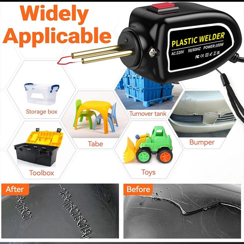 100W HOT STAPLER GUNS PLASTIC REPAIR CAR BUMPER WELDING WELDER MACHINE KIT