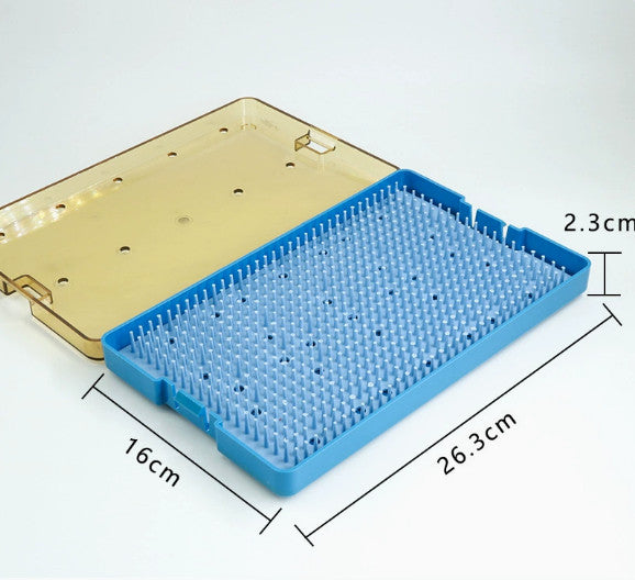 Autoclave Sterilization Tray Case Box with Silicone Pad for Surgical Instrument