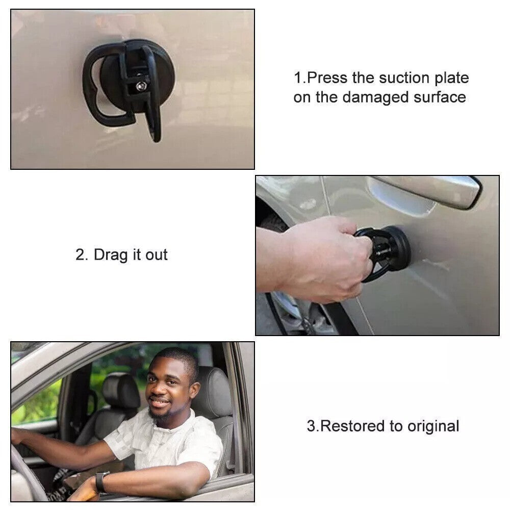 3X Dent Puller Car Body Panel Suction Cup Repair Removal Tool Kit