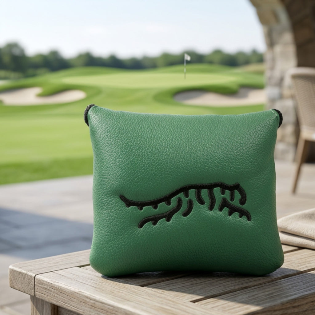 Square Mallet Putter Headcover Leather-Like Square Putter Cover Padded